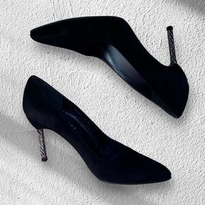 Stuart Weitzman | Desiree Black Suede Pump